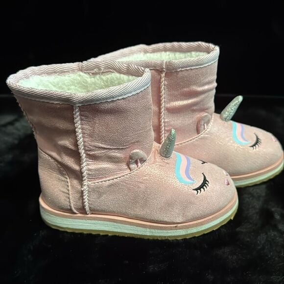 Toddler Girls Iridescent Unicorn Boots - Picture 4 of 8